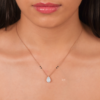 Pear Halo Mangalsutra