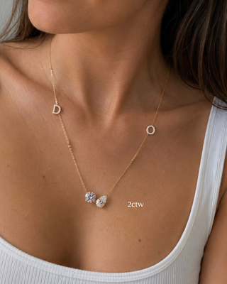 Lab Grown Diamond Personalised Paradoxical Love Necklace