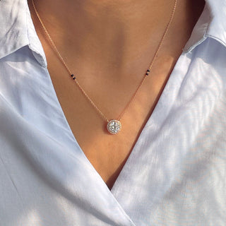 Round Halo Mangalsutra