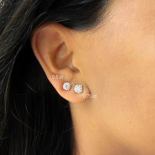 Round Prong Diamond Studs