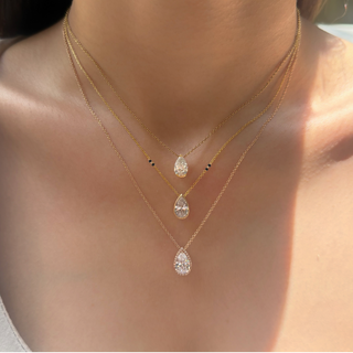 Pear Bezel Mangalsutra