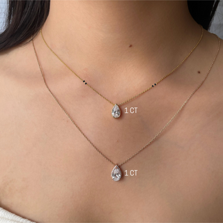 Pear Bezel Mangalsutra