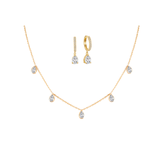 Lab Grown Diamond The Dangling Pear Set