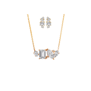 Lab Grown Diamond The Collective Cuts Necklace & Earrings Set