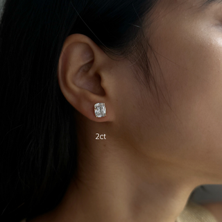 Cushion Diamond Prong Studs