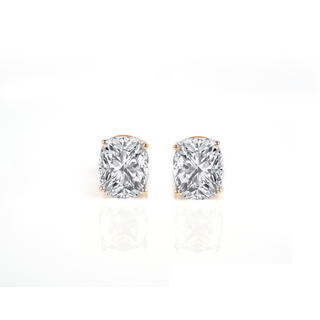 Cushion Diamond Prong Studs