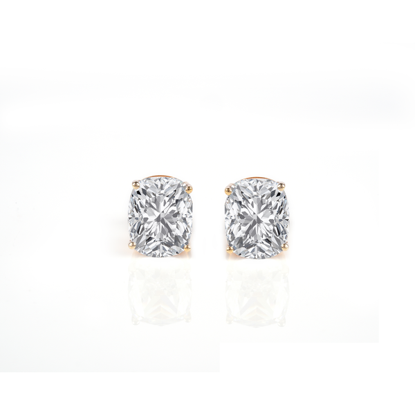 Cushion Diamond Prong Studs