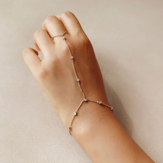 Lab Grown Diamond Diamond Bezel Finger Bracelet