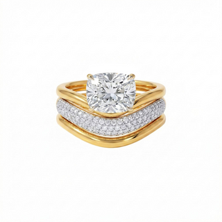 Cushion Wave Ring Stack