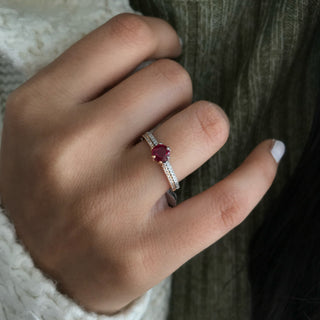 Double Band Ruby Ring