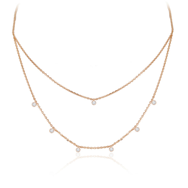 Double Layer Snowball Necklace