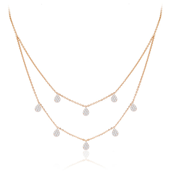 Double Layer Teardrop Necklace