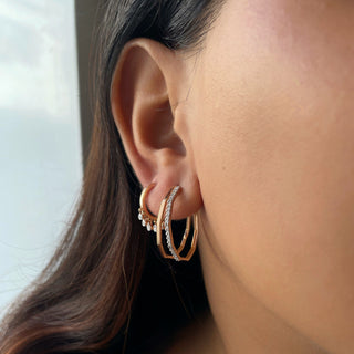 Mini Shaker Diamond Hoops