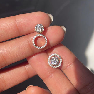 Round Diamond Ear Jacket