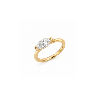 Lab Grown Diamond East West 0.50ct Marquise Pinky Ring