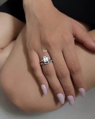 Lab Grown Diamond Tiara Emerald Ring