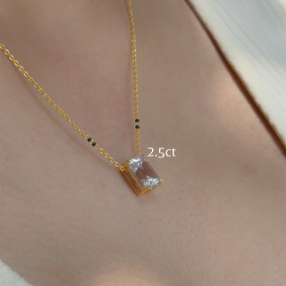 Lab Grown Diamond Solitaire Prong Mangalsutra