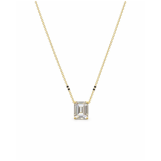 Lab Grown Diamond Emerald Prong Mangalsutra