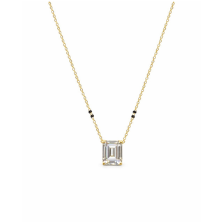 Lab Grown Diamond Emerald Prong Mangalsutra