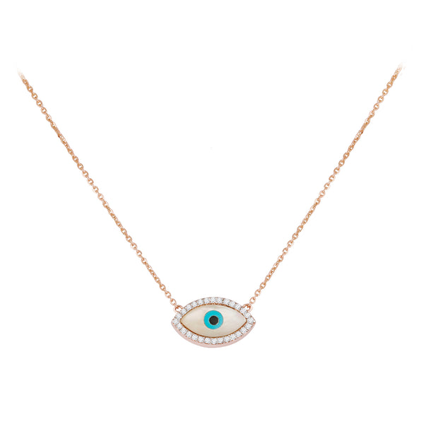 Evil Eye Pearl Necklace