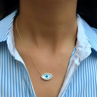 RTS Evil Eye Pearl Necklace