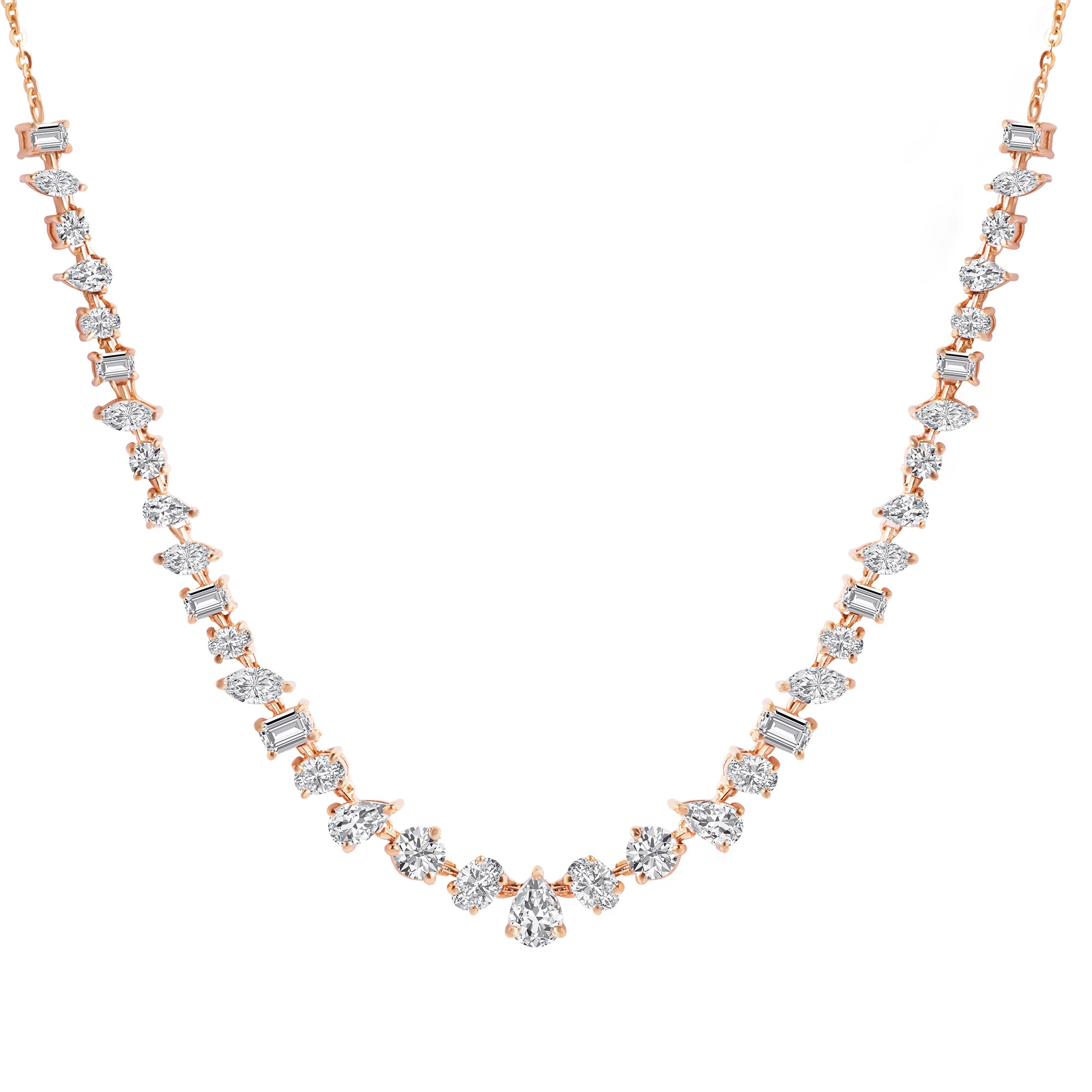 Graduated Diamond Tennis Necklace, 3.40 Carats, 14K White Gold – Fortunoff  Fine Jewelry