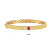 Fluted Toi Et Moi Cuff Bracelet