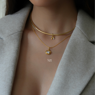 Cushion Gold Frame Pendant