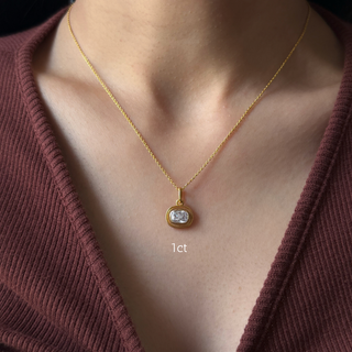 Cushion Gold Frame Pendant