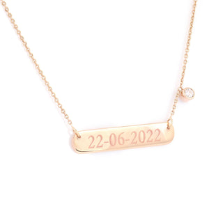 RTS Gold Tag Two-Side Necklace