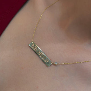 RTS Gold Tag Two-Side Necklace