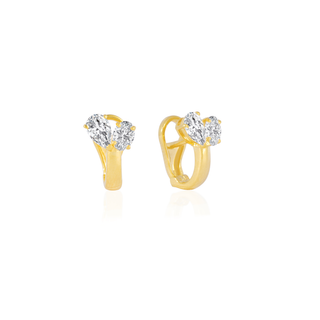 RTS Gold Toi Et Moi Huggie Earrings