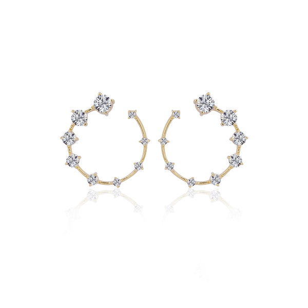 Graduation Diamond Hoops