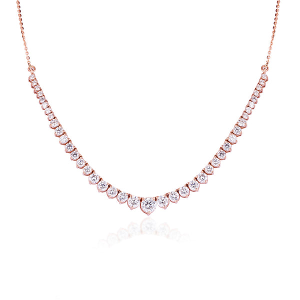 Graduation Diamond Tennis Necklace