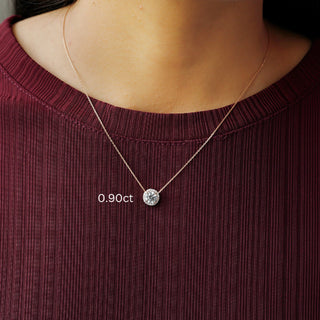 RTS Grand Halo Solitaire Necklace