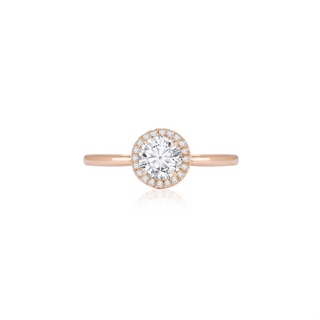 Grand Halo Solitaire Ring