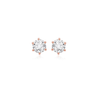 Round Prong Diamond Studs