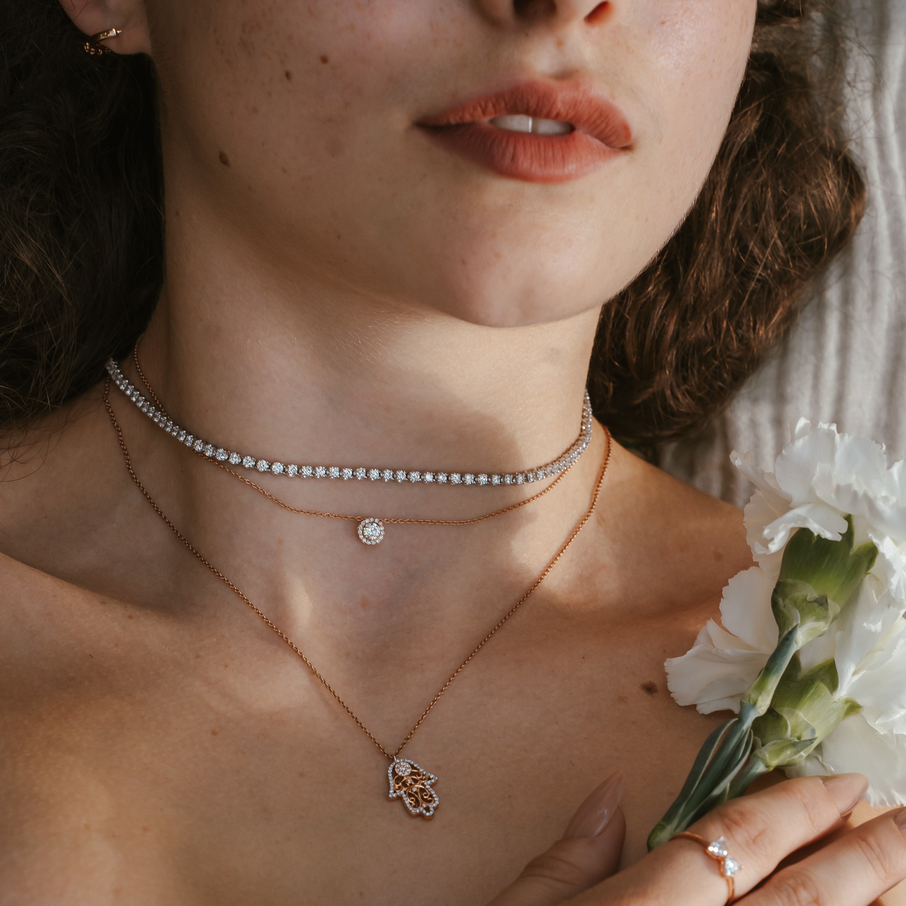 Hamsa Hand Necklace – DiAi Designs - Main Image