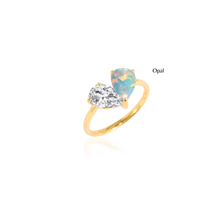 Gemstone Heart Toi Et Moi Ring