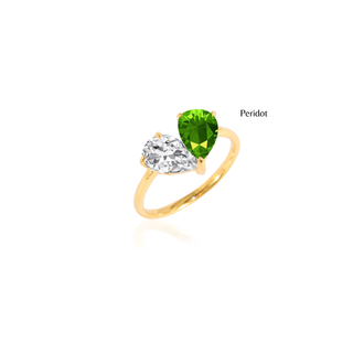 Gemstone Heart Toi Et Moi Ring