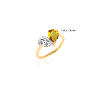 Gemstone Heart Toi Et Moi Ring
