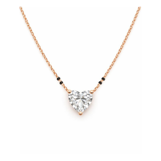 Lab Grown Diamond Heart Prong Mangalsutra