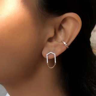 Heirloom Chain Lab Grown Diamond Earrings 