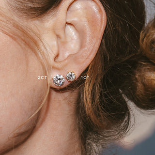 Round Prong Diamond Studs