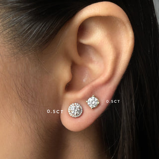 Round Prong Diamond Studs