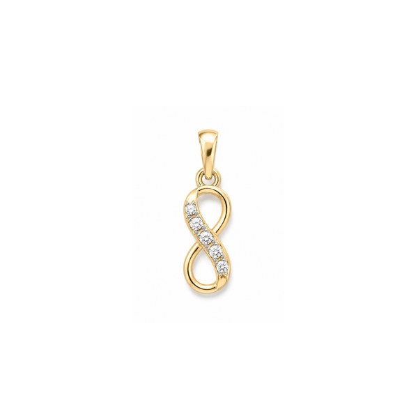 14K Infinity Pendant Charm
