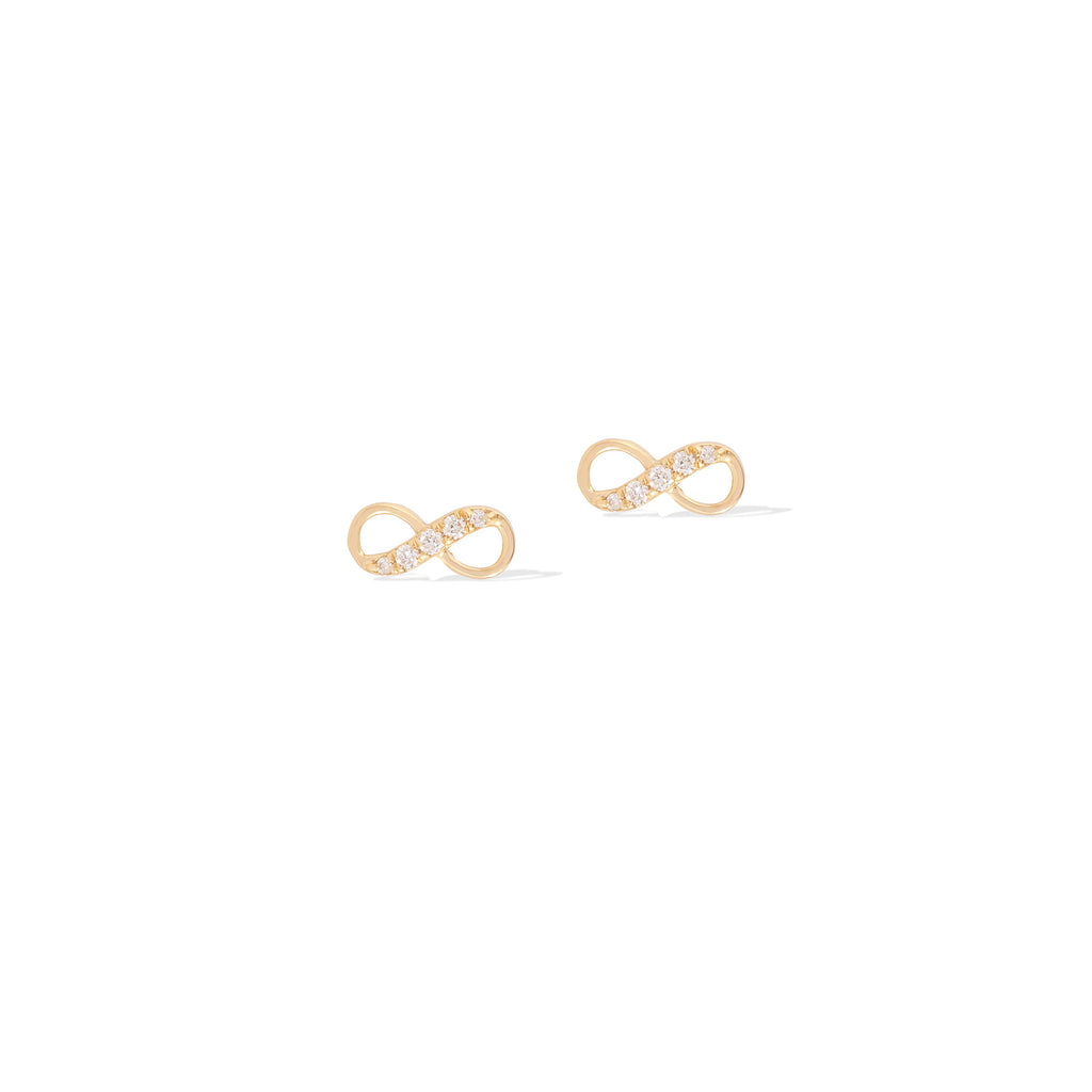 Lab-Grown Infinity Studs by DiAi Designs – Endless Sparkle