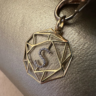 Initial Letter Bag Charm