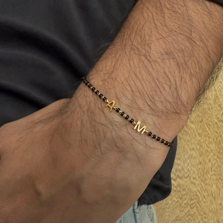 Lab Grown Diamond Initial Men's Mangalsutra