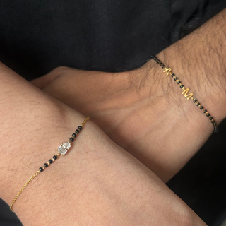 Lab Grown Diamond Initial Men's Mangalsutra